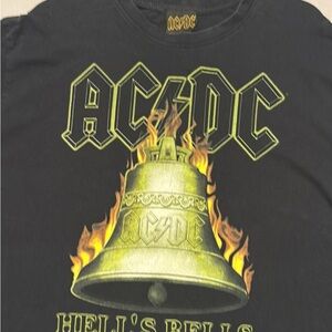 AC/DC Charcoal Tee with Yellow Logo